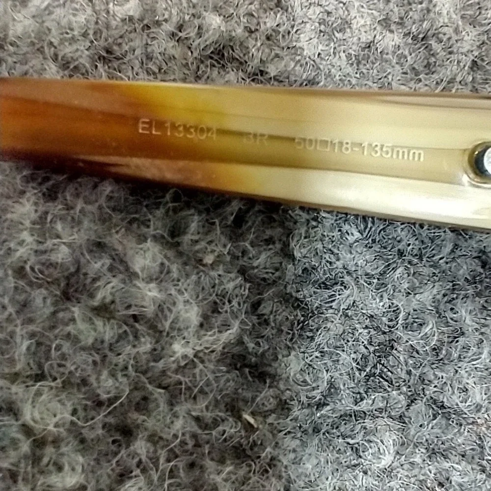 Elle EL13304 Brown Semi-Rimless Eyeglass Frames Women 50-18-135 Tortoise Temple‎